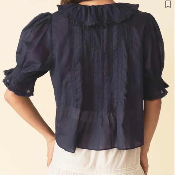 Doen Henri Top in Adriatic Navy Blue - Picture 3 of 9